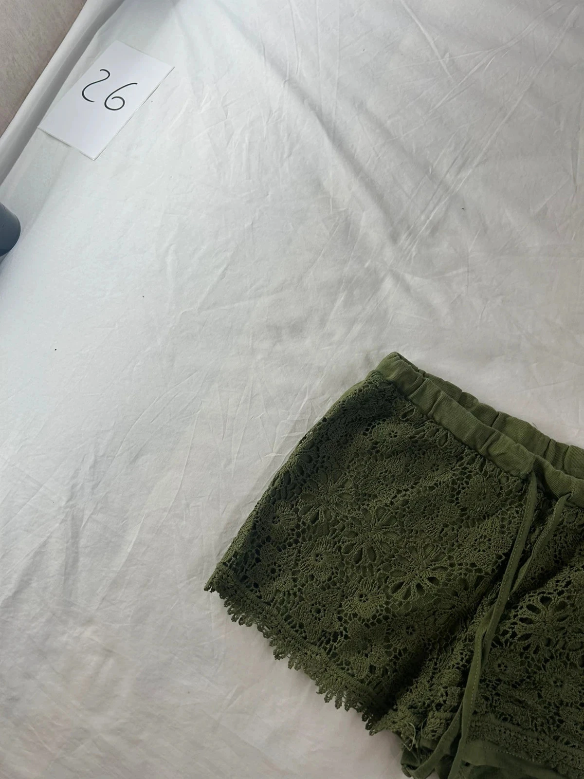 Donkergroen kanten short esmara – photo 2